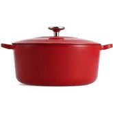 BK Bourgogne Enameled Cast Iron Induction 5.3QT Nonstick Dutch Oven - Red